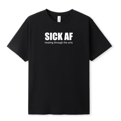 SICK AF unisex tshirt- white, choose your own colour shirt Thumbnail