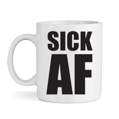 SICK AF tote bag -  black on white Thumbnail