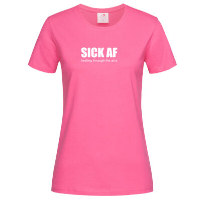 new SICK AF women's slim fit tshirt - white, choose your own colour shirt Thumbnail